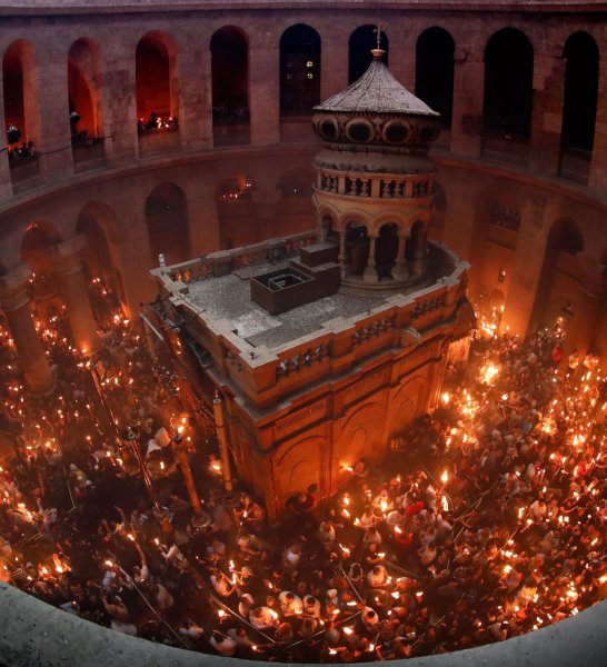 Храм гроба Господня в Иерусалиме Сошествие Благодатного огня