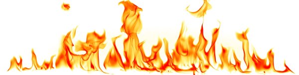 Огонь на прозрачном фоне