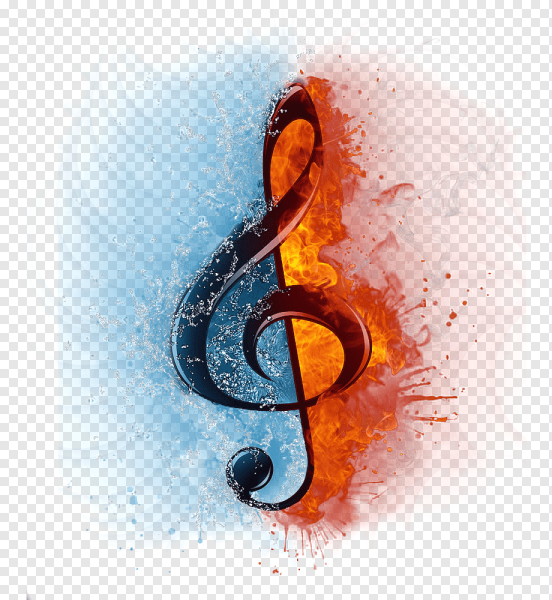 Скрипичный ключ в огне