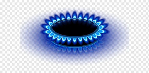 Газовая конфорка на прозрачном фоне
