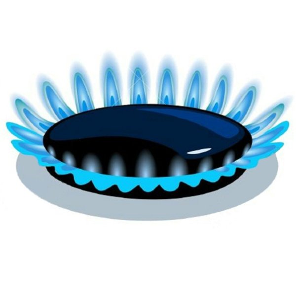 Газовая конфорка на белом фоне