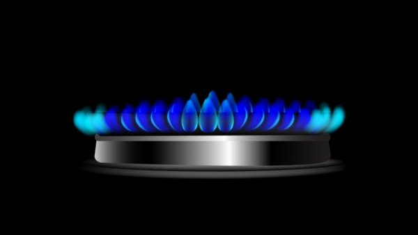 Газовая конфорка на прозрачном фоне
