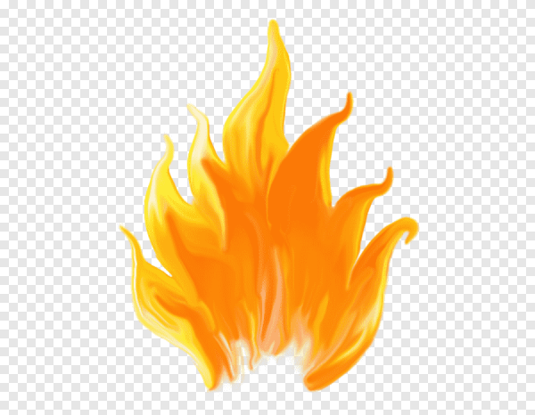 Огонь на прозрачном фоне