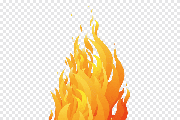 Огонь на белом фоне