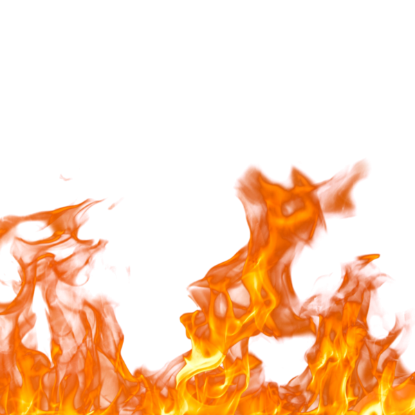 Огонь на белом фоне