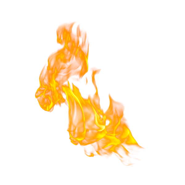 Огонь на прозрачном фоне