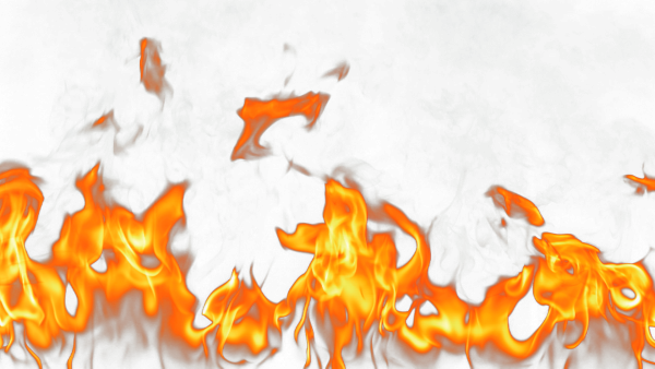 Огонь на прозрачном фоне