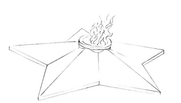 Вечный огонь рисунок карандашом