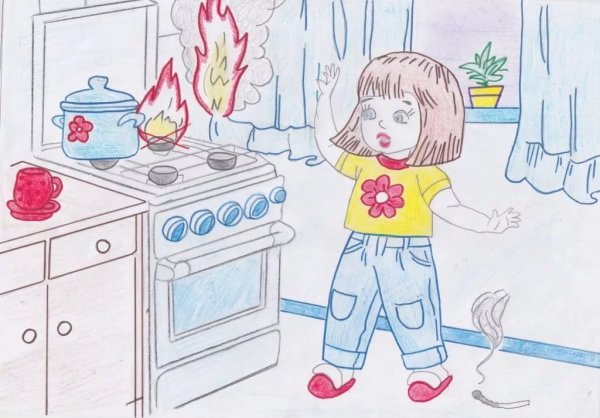 Пожарная безопасность детские рисунки