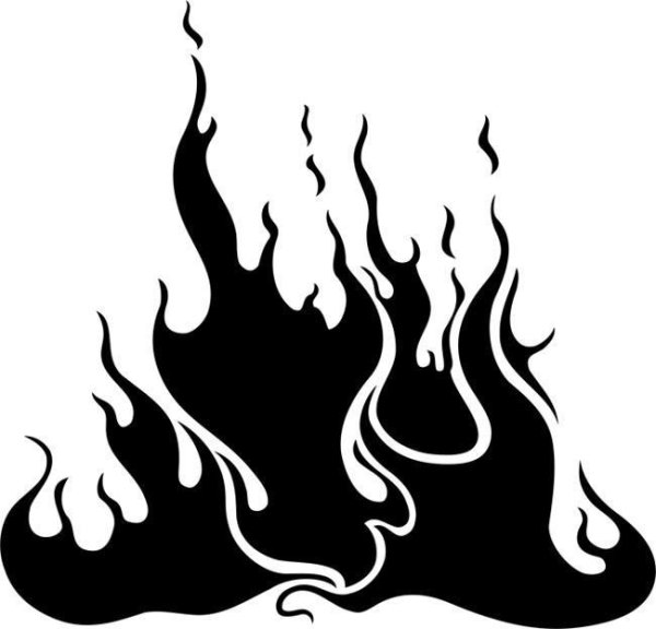 Огонь силуэт