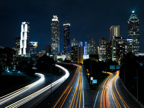 Ночная Автострада США