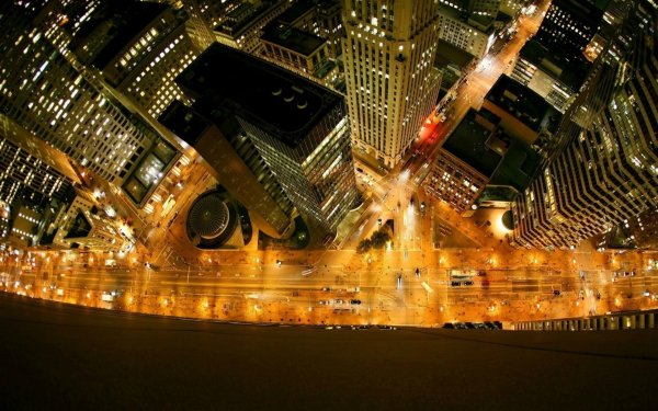 Ночной Нью Йорк вид с крыши