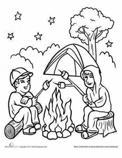 Огонь раскраска для детей