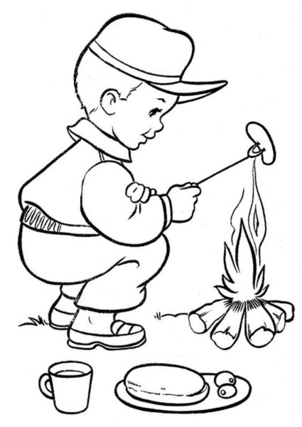 Пожар раскраска для детей