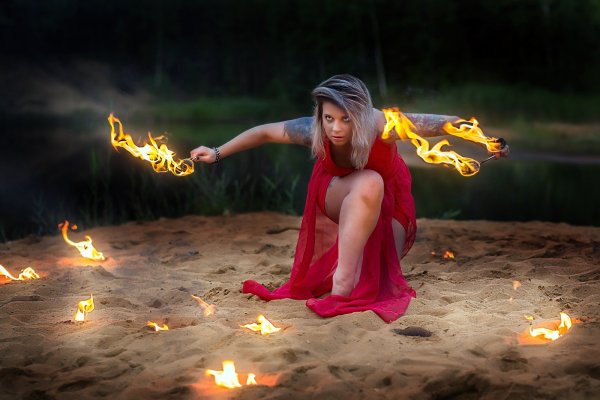 Фотосессия с огнем