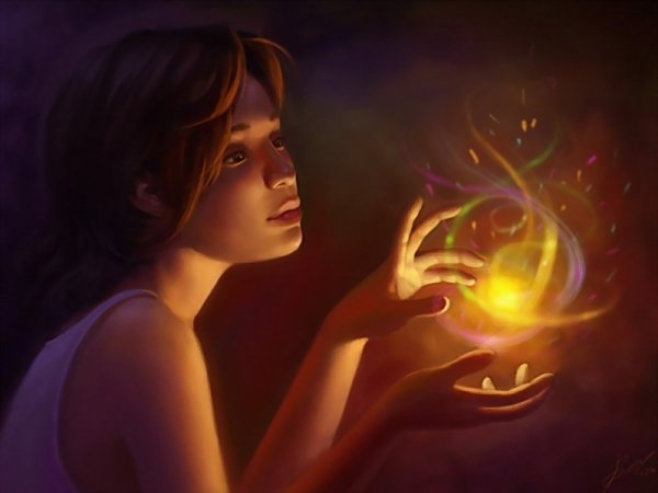 Девушка с магией в руках