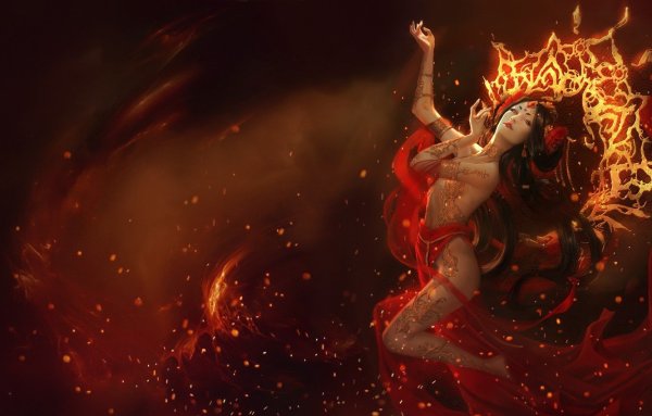 Девушка и огонь