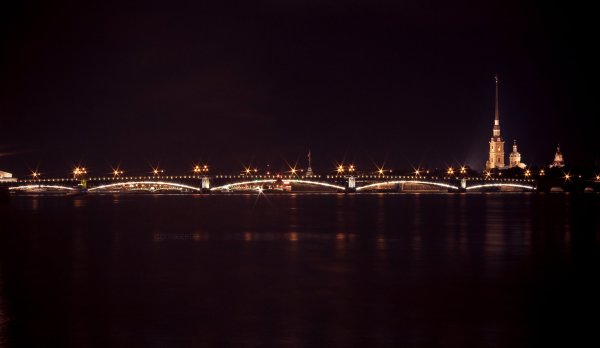 Ночной Санкт-Петербург панорама