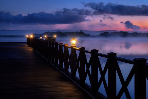 Пристань ночью