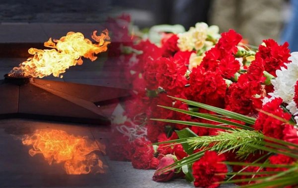 Цветы у вечного огня