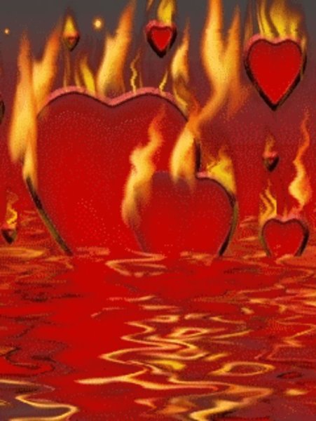Сердце в огне гиф