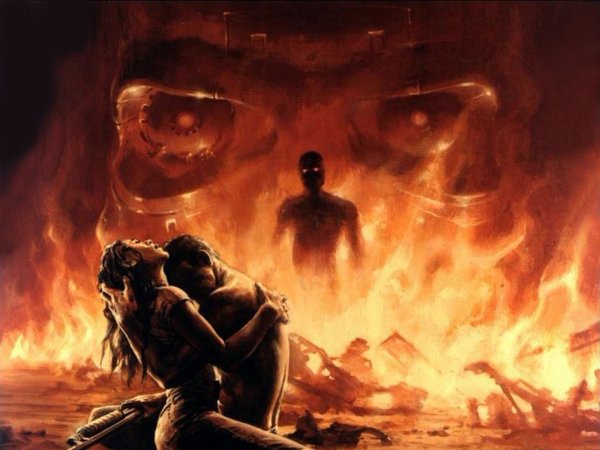 Терминатор т800 в огне