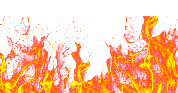 Пламя на прозрачном фоне