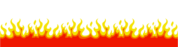 Полоса огня на белом фоне