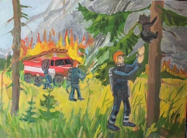 Рисунок пожарная безопасность