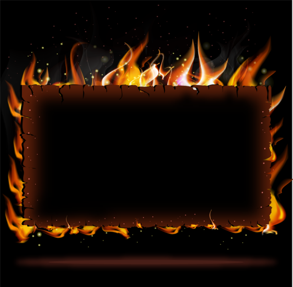Огненная рамка для фотошопа