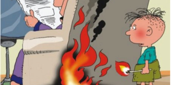 Шалости детей с огнем