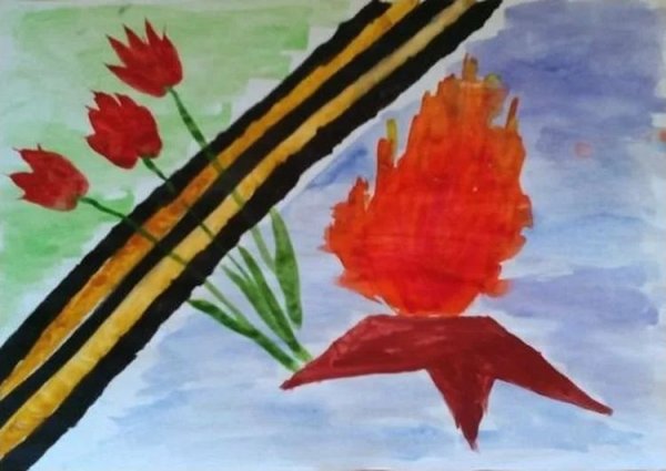 Рисование вечный огонь