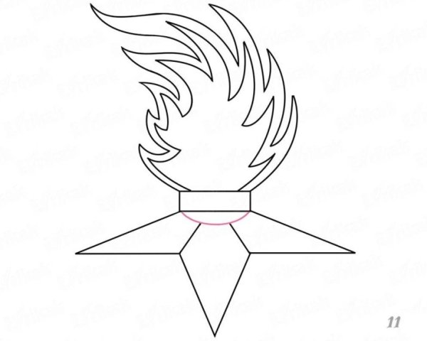 Как нарисовать вечный огонь поэтапно