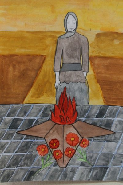 Рисование вечный огонь