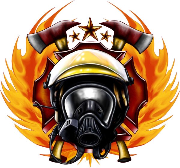 Наклейки на каску пожарного