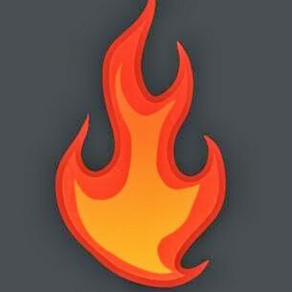 Огонь рисунок легкий