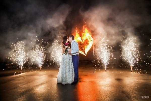 Свадебное огненное пиротехническое шоу Анна