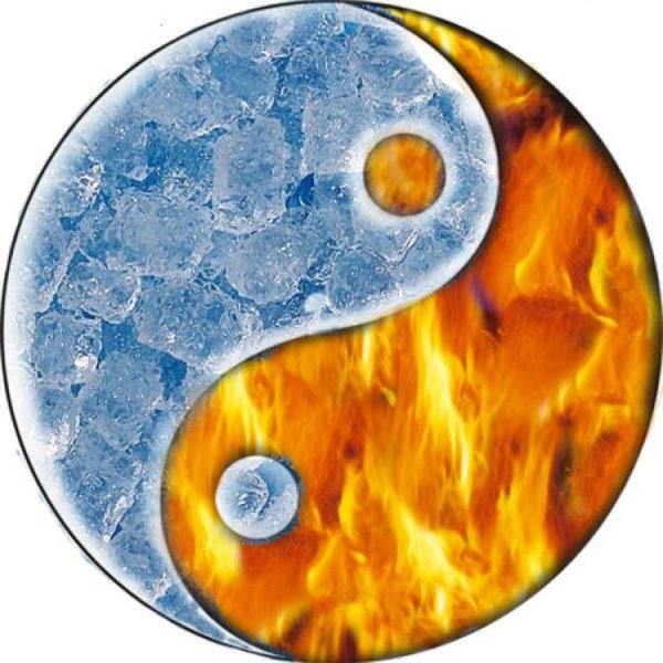 Знак Инь Янь огонь и вода