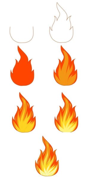 Огонь нарисованный