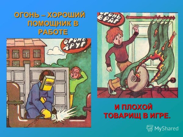 Плакат огонь наш враг