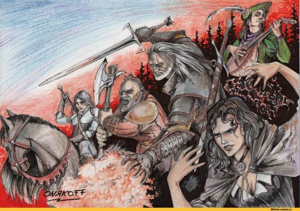 Геральт Лютик Кагыр регис Мильва