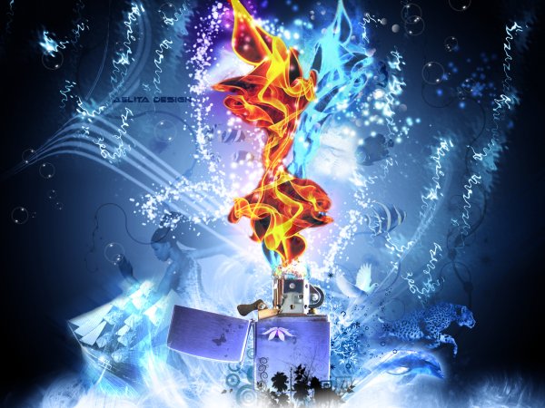 Огонь и вода фон