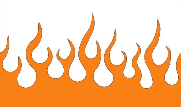 Огонь трафарет