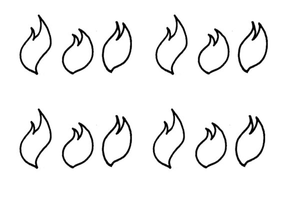 Языки пламени для вырезания