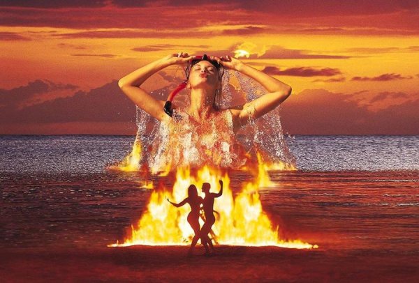 Море огонь женщина