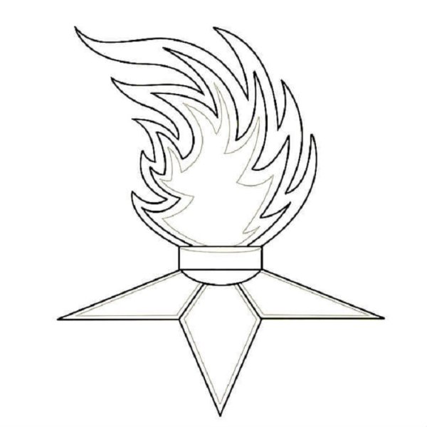 Вечный огонь трафарет