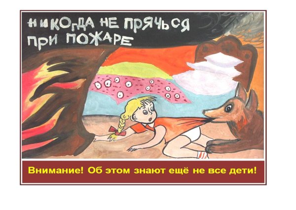 Дети прячутся от пожара