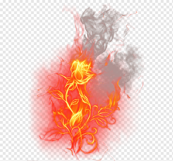 Огненные узоры на прозрачном фоне