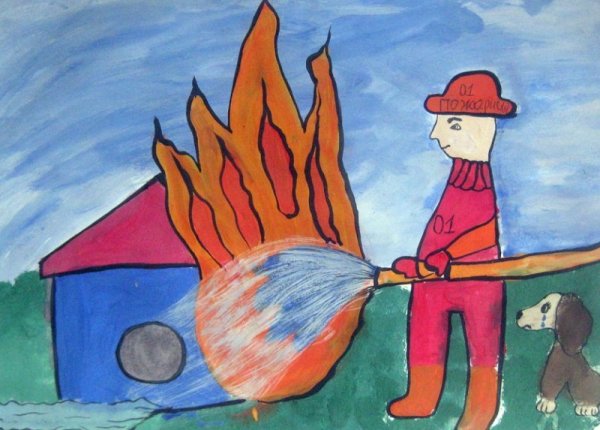 Рисунок пожарная безопасность