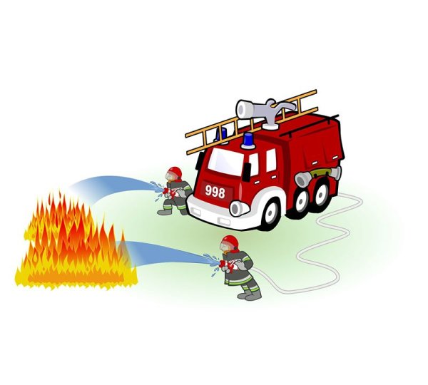 Тушение пожара для детей